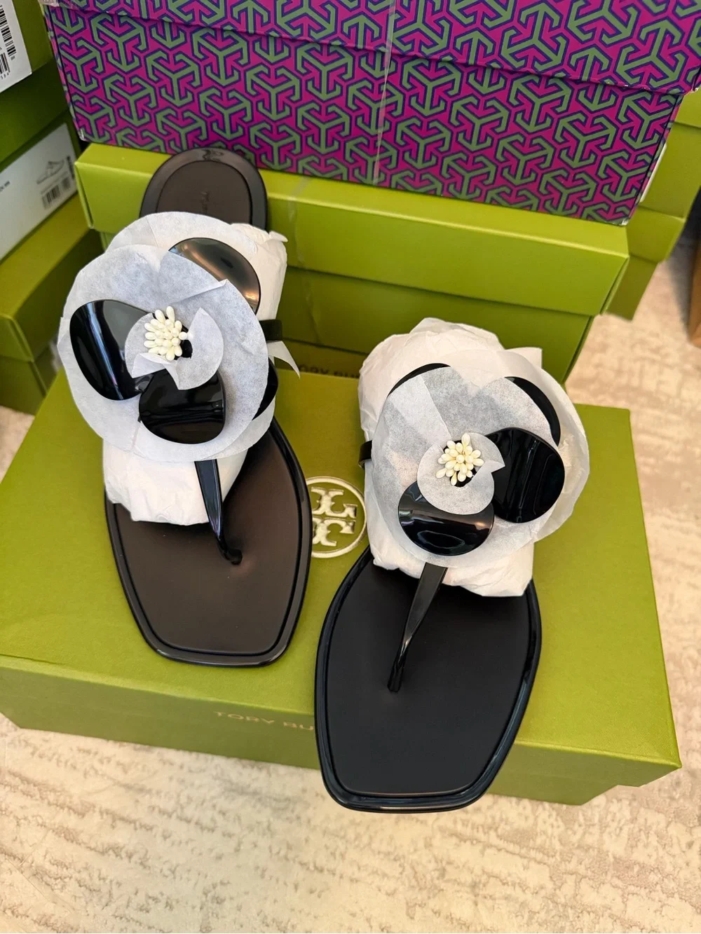 Tory Burch Floral Jelly Sandals